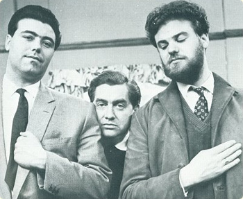 L-R - Alan Simpson, Tony Hancock, Ray Galton