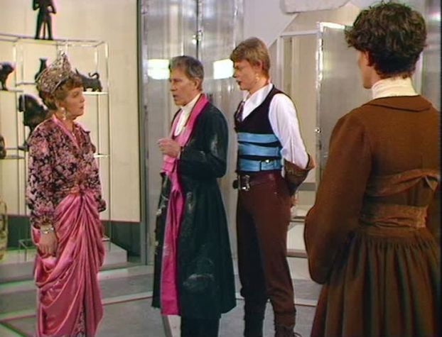 L-R - Colette O'Neil, John Carson, Martin Clunes and Jonathon Morris